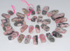 20-30MM Rhodochrosite Gemstone Graduated Stick Loose Beads 16 inch Full Strand (80002199-A13)