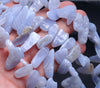 20-30MM Chalcedony Blue Lace Agate Gemstone Stick Chip Loose Beads 15 inch (80002202-A13)