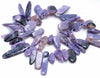 21-28MM Charoite Gemstone Stick Chip Loose Beads 15.5 inch (80002204-A13)