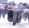 21-28MM Charoite Gemstone Stick Chip Loose Beads 15.5 inch (80002204-A13)