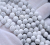 10MM Matte Howlite Gemstone Round Loose Beads 7.5 inch Half Strand (80002313-M12)