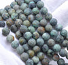 4MM Matte African Turquoise Gemstone Round Loose Beads 15 inch Full Strand (80002326-M14)