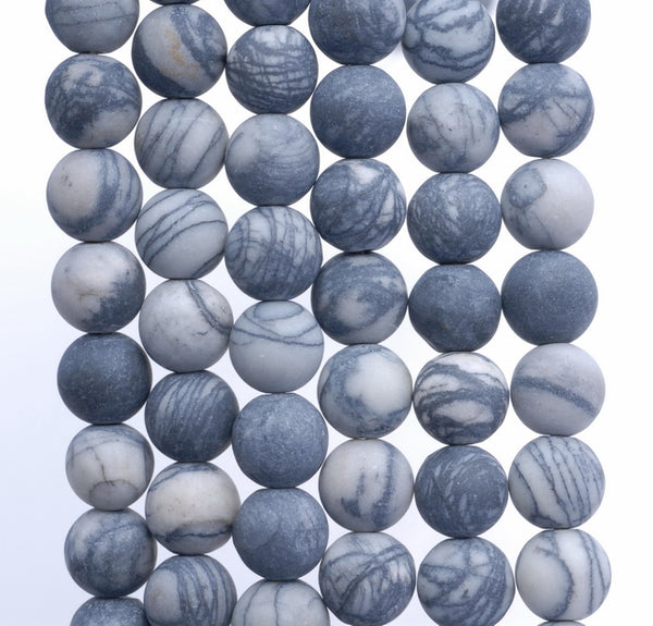 4MM Matte Zebra Jasper Gemstone Round Loose Beads 15 inch Full Strand (80002344-M8)