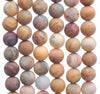 4MM Matte Fancy Agate Gemstone Round Loose Beads 15 inch Full Strand (80002350-M8)