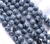 8MM Matte Snowflake Obsidian Gemstone Round Loose Beads 15 inch Full Strand (80002358-M9)