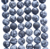 8MM Matte Snowflake Obsidian Gemstone Round Loose Beads 15 inch Full Strand (80002358-M9)