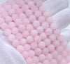 6MM Matte Rose Quartz Gemstone Round Loose Beads 15 inch Full Strand (80002363-M9)