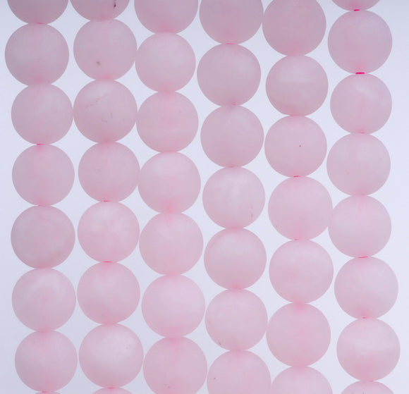 6MM Matte Rose Quartz Gemstone Round Loose Beads 15 inch Full Strand (80002363-M9)