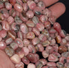 9-10MM Rhodochrosite Gemstone Pebble Nugget Granule Loose Beads 15 inch Full Strand (80002551-A61)