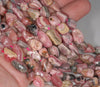 9-10MM Rhodochrosite Gemstone Pebble Nugget Granule Loose Beads 15.5 inch Full Strand (80002553-A61)