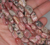 7-8MM Rhodochrosite Gemstone Pebble Nugget Granule Loose Beads 15.5 inch Full Strand (80002554-A61)