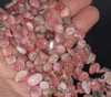 8-9MM Rhodochrosite Gemstone Grade B Pebble Nugget Granule Loose Beads 15.5 inch Full Strand (80002556-A61)