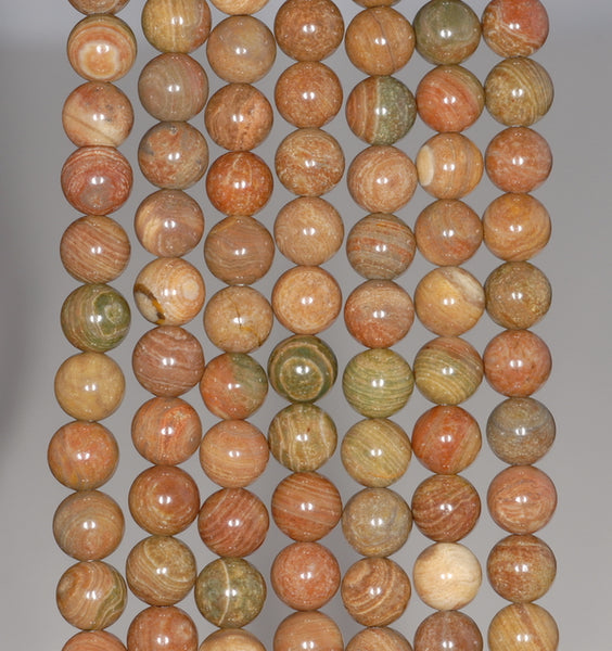 5-6MM Rainbow Breciated Jasper Gemstone Round Loose Beads 14.5 inch Full Strand (80002634-A59)