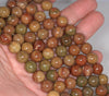 8MM Rainbow Breciated Jasper Gemstone Round Loose Beads 7.5 inch Half Strand (80002636 H-A59)