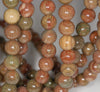 8MM Rainbow Breciated Jasper Gemstone Round Loose Beads 7.5 inch Half Strand (80002636 H-A59)