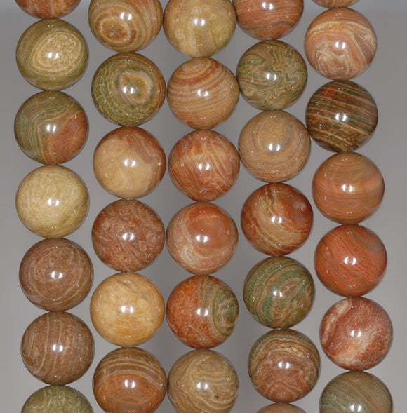 8MM Rainbow Breciated Jasper Gemstone Round Loose Beads 15 inch Full Strand (80002636-A59)