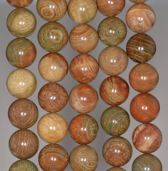 12MM Rainbow Breciated Jasper Gemstone Round Loose Beads 7 inch Half Strand (80002638 H-A60)