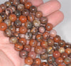 7MM Orange River Jasper Gemstone Round Loose Beads 15 inch Full Strand (80002639-A60)