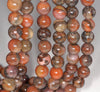 7MM Orange River Jasper Gemstone Round Loose Beads 15 inch Full Strand (80002639-A60)