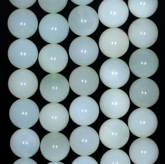 10MM Light Green Opal Gemstone Grade AA Round Loose Beads 15.5 inch Full Strand (80002663-A87)