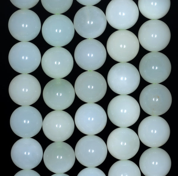 10MM Light Green Opal Gemstone Grade AA Round Loose Beads 7.5 inch Half Strand (80002663 H-A87)