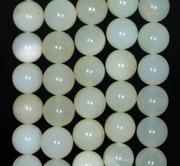 10MM Light Green Opal Gemstone Grade A Round Loose Beads 15.5 inch Full Strand (80002666-A87)