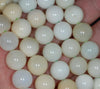 12MM Milky White Green Opal Gemstone Grade AB Round Loose Beads 15.5 inch Full Strand (80002671-A88)