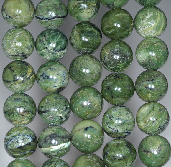 12MM Green Chrysoprase Gemstone Round Loose Beads 15.5 inch Full Strand (80002677-A88)