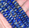 10X6MM Natural Lapis Lazuli Gemstone Grade AB Rondelle Loose Beads 7.5 inch Half Strand (80002682 H-A91)