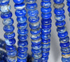 10X6MM Natural Lapis Lazuli Gemstone Grade AB Rondelle Loose Beads 7.5 inch Half Strand (80002682 H-A91)