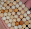 8MM Orange Peach Lace Jasper Gemstone Grade AA Round Loose Beads 7.5 inch Half Strand (80002685 H-A90)