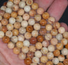 8MM Orange Peach Lace Jasper Gemstone Grade A Round Loose Beads 7.5 inch Half Strand (80002686 H-A90)