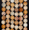 8MM Orange Peach Lace Jasper Gemstone Grade A Round Loose Beads 15.5 inch Full Strand (80002686-A90)