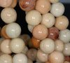 12MM Orange Peach Lace Jasper Gemstone Grade AA Round Loose Beads 7.5 inch Half Strand (80002688 H-A90)