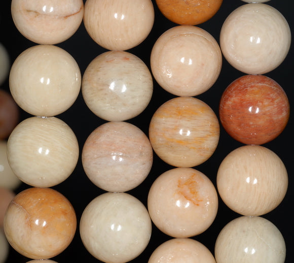 12MM Orange Peach Lace Jasper Gemstone Grade AA Round Loose Beads 15.5 inch Full Strand (80002688-A90)