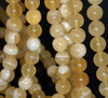 8MM Yellow Honey Jade Gemstone Grade AA Round Loose Beads 7.5 inch Half Strand (80002692 H-A89)