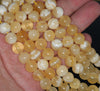 10MM Yellow Honey Jade Gemstone Grade AA Round Loose Beads 7.5 inch Half Strand (80002693 H-A89)