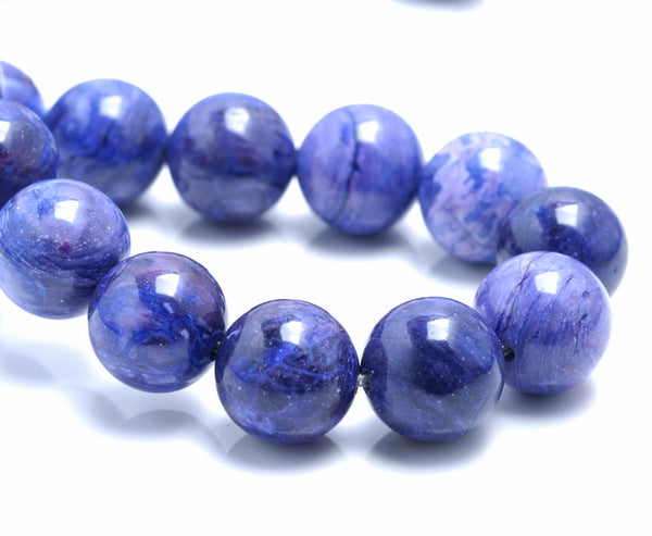 10MM Charoite Jasper Gemstone Grade AA Round Loose Beads 7.5 inch Half Strand (80002701 H-A92)