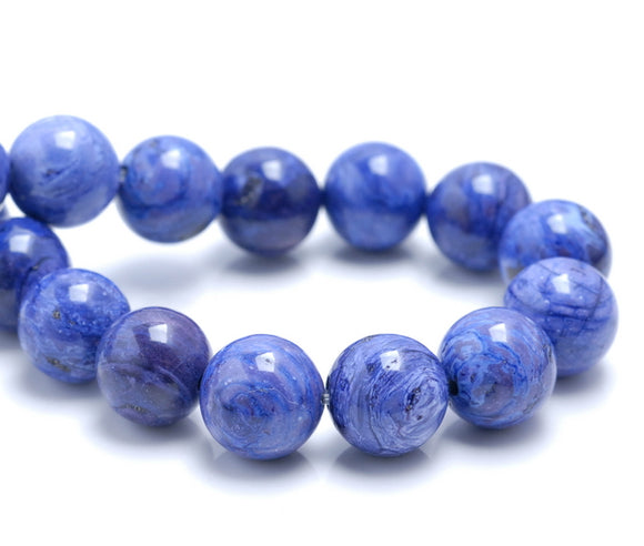 10MM Charoite Jasper Gemstone Grade AA Round Loose Beads 15.5 inch Full Strand (80002702-A92)