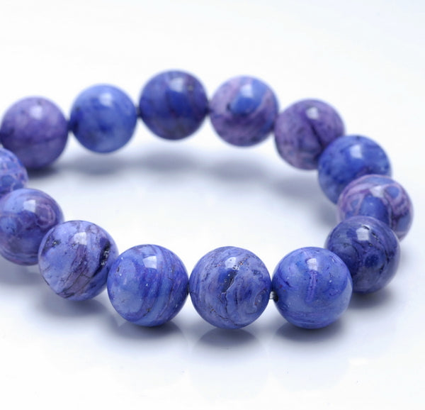 10MM Charoite Jasper Gemstone Grade A Round Loose Beads 7.5 inch Half Strand (80002704 H-A92)