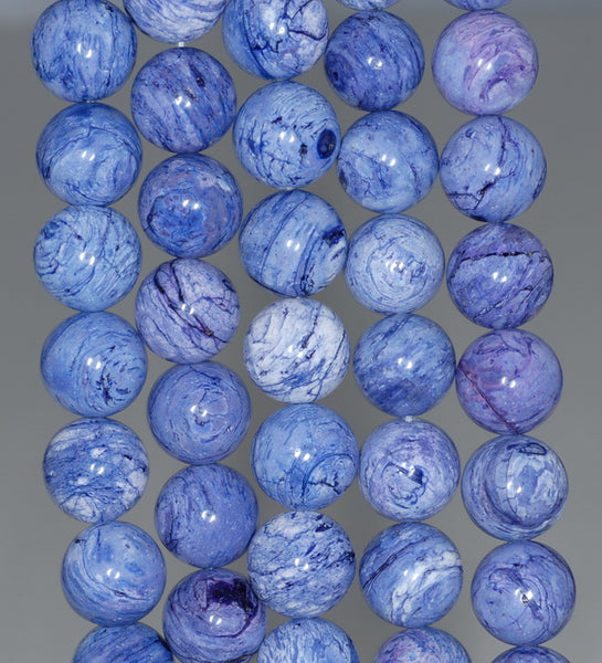 10MM Charoite Jasper Gemstone Grade A Round Loose Beads 7.5 inch Half Strand (80002707-A92)