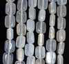 10X8MM Chalcedony Blue Agate Gemstone Rectangle Loose Beads 15.5 inch Full Strand (80002713-A169)