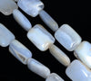 18X13MM Chalcedony Blue Agate Gemstone Rectangle Loose Beads 16 inch Full Strand (80002722-A169)