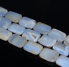 18X13MM Chalcedony Blue Agate Gemstone Rectangle Loose Beads 16 inch Full Strand (80002722-A169)