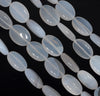 18x13MM Chalcedony Blue Agate Gemstone Oval Loose Beads 15.5 inch Full Strand (80002754-A168)