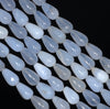 10X6MM Chalcedony Blue Agate Gemstone Teardrop Loose Beads 16 inch Full Strand (80002762-A168)