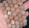 7MM Orange Moonstone Gemstone Grade AAA Round Loose Beads 7 inch Half Strand (80002765-A159)