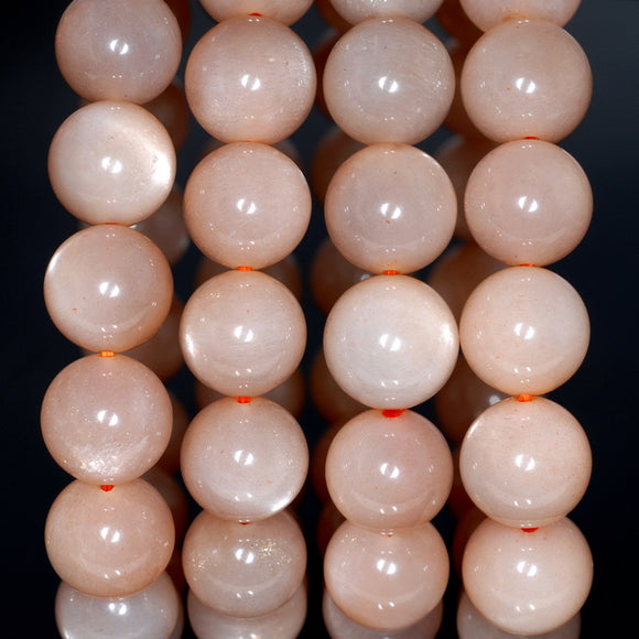 7MM Orange Moonstone Gemstone Grade AAA Round Loose Beads 7 inch Half Strand (80002765-A159)