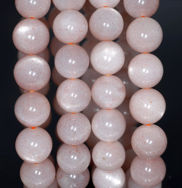 8MM Orange Moonstone Gemstone Grade AAA Round Loose Beads 7 inch Half Strand (80002768-A159)