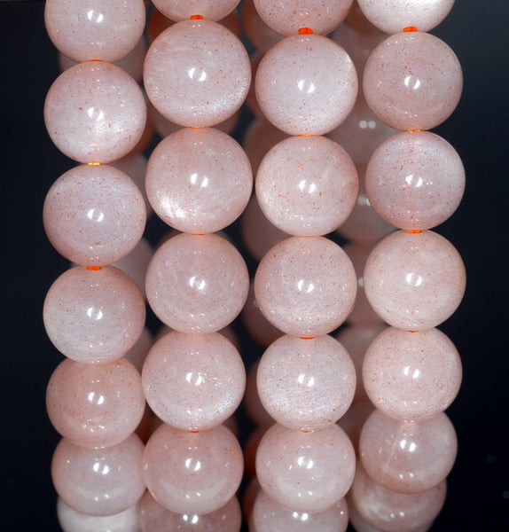 8MM Orange Moonstone Gemstone Grade AAA Round Loose Beads 7 inch Half Strand (80002769-A159)